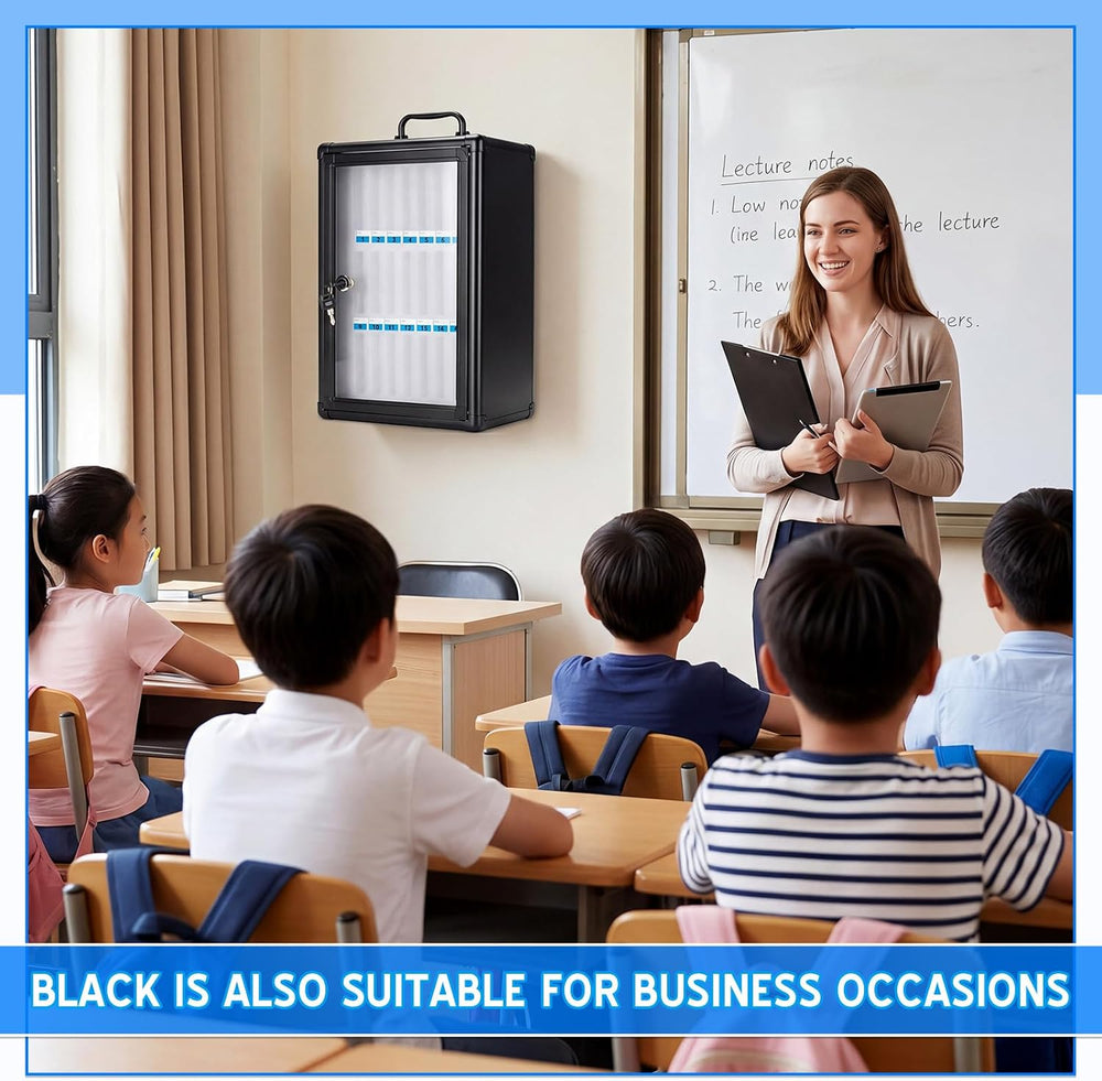Amylove 24 Slots Cell Phone Locker Storage Box for Classroom, Graphite Gray