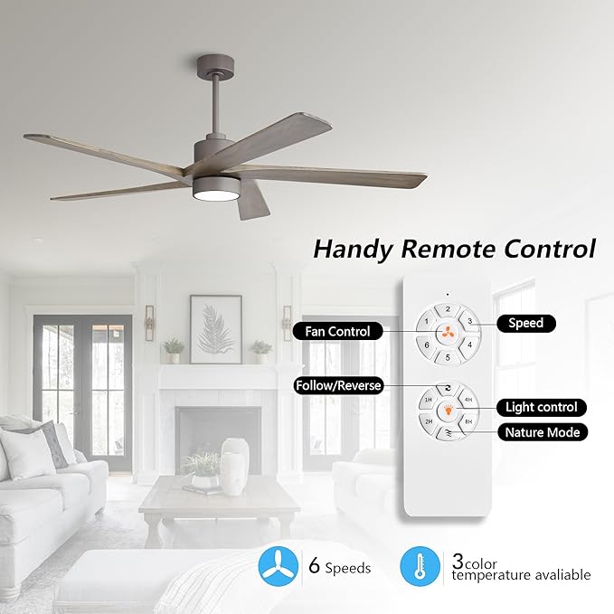WINGBO 64 Inch DC Ceiling Fan