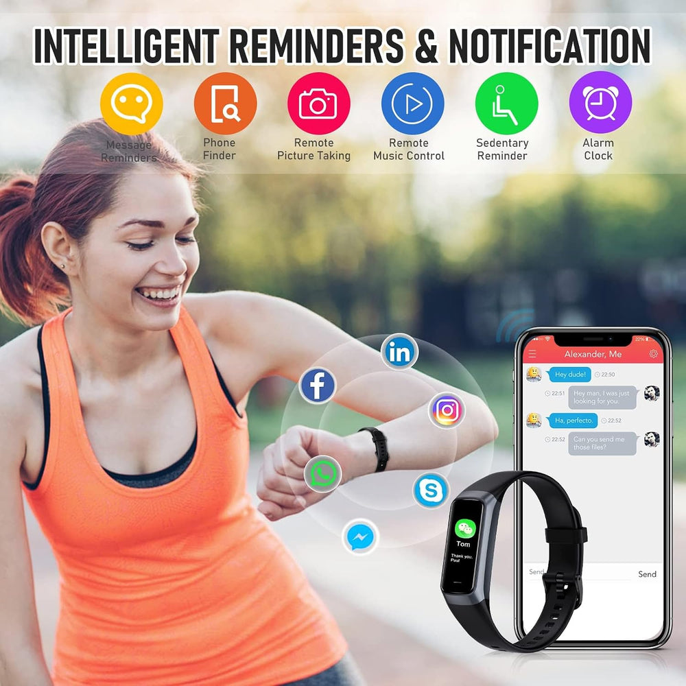 Fitness Tracker with 24/7 Heart Rate, Activity Trackers with Blood Pressure S...