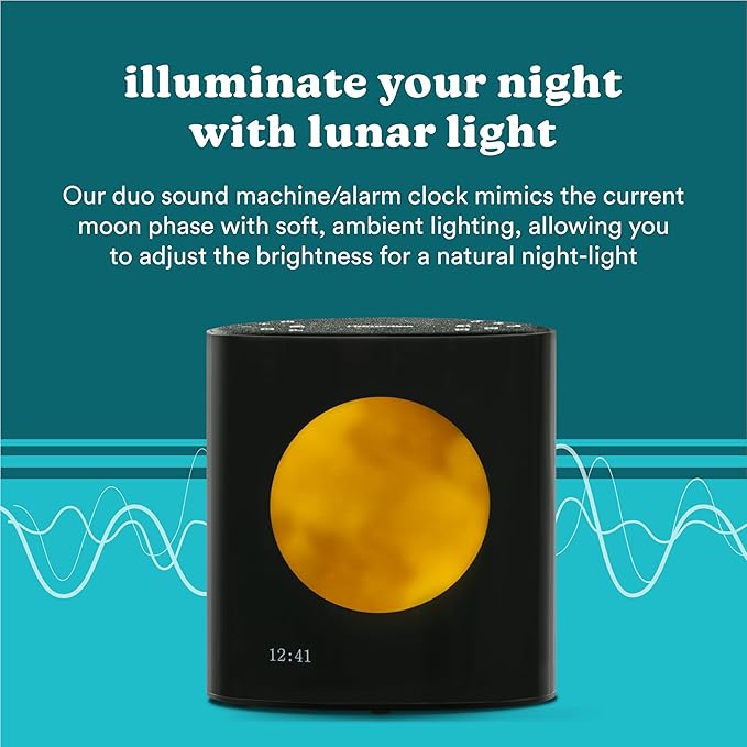 Homedics Sound Sleep Moon Dream Sound Machine and Alarm Clock, Enhance Sleep