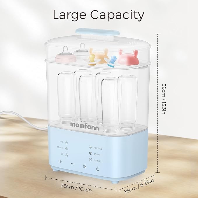 Bottle Sterilizer and Dryer, All-in-One Electric Steam Sterilizer Bottle