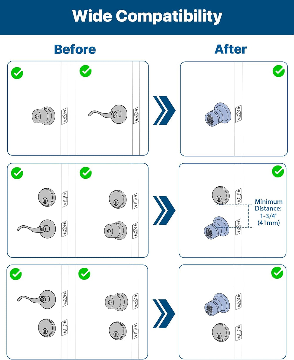 HIDALIFE Door Knob with Keypad, Door Knob with Lock, Keyless Entry Door Lock ...