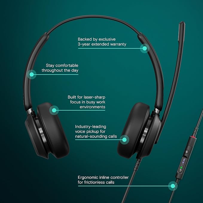 EPOS Impact 760 Dual-Sided USB-C and USB-A Wired Office Headset