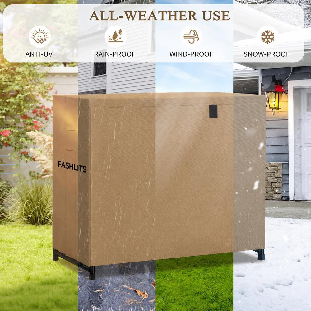 4ft Firewood Rack Cover, Waterproof Heavy Duty 600D Oxford