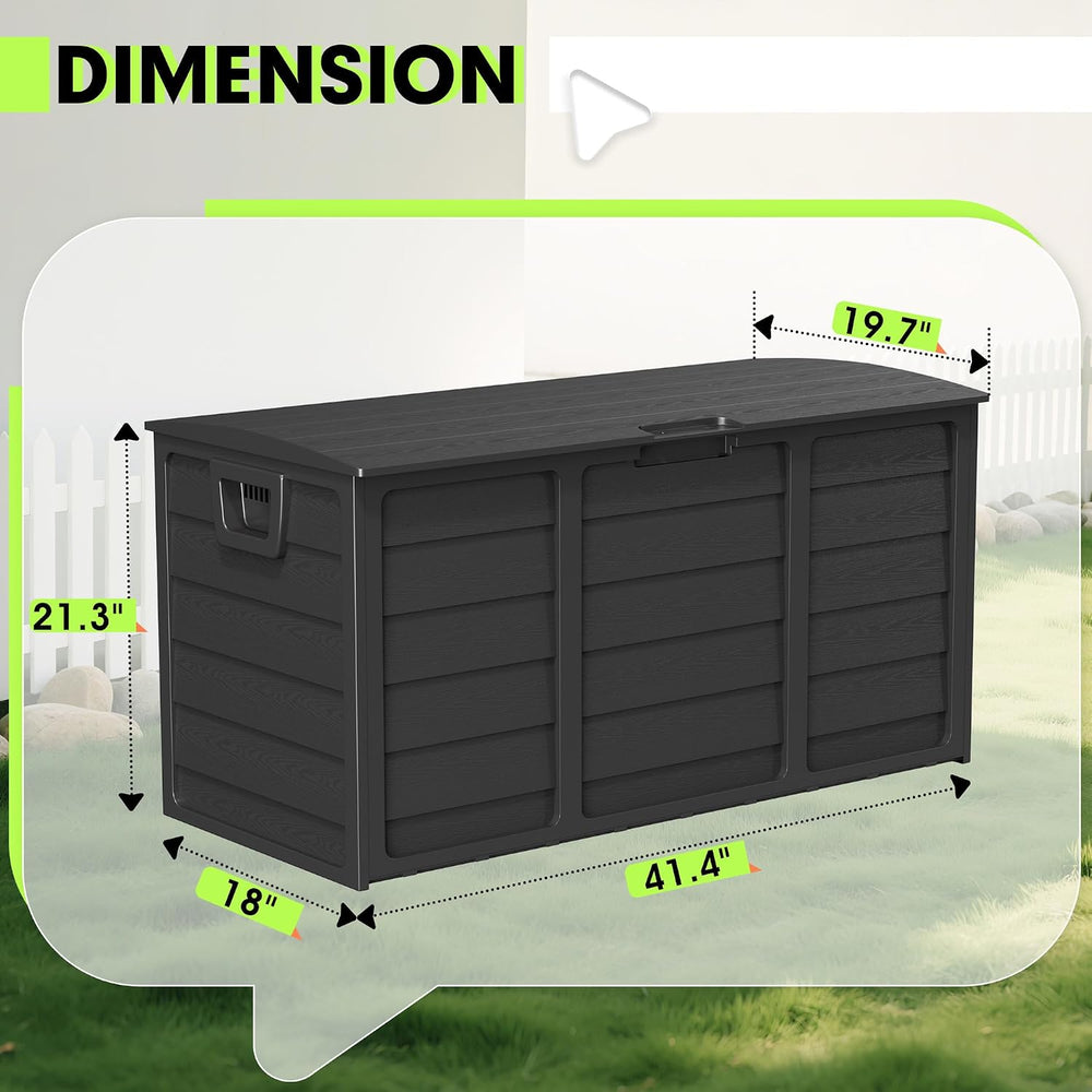 75 Gallon Outdoor Deck Box - Durable Resin Storage with Lockable Lid, for Pat...