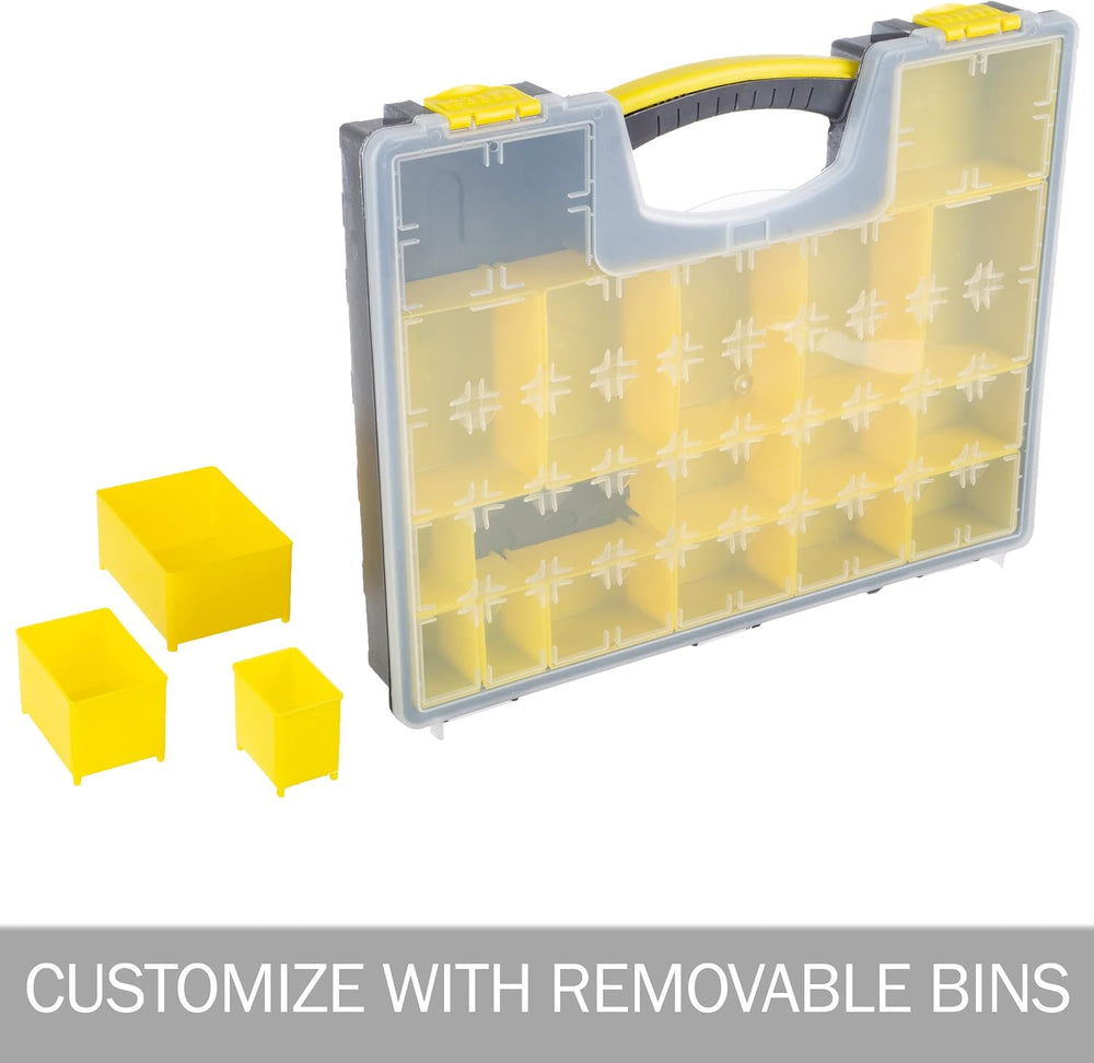 Stalwart Storage Organizer Tool Box Set, Yellow/Black, Set of 4