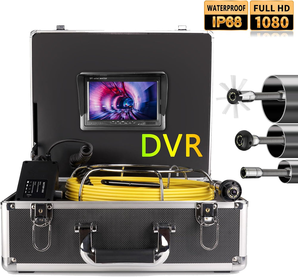 Sewer Camera 7″ Monitor Plumbing Snake Pipe Inspection Video Camera