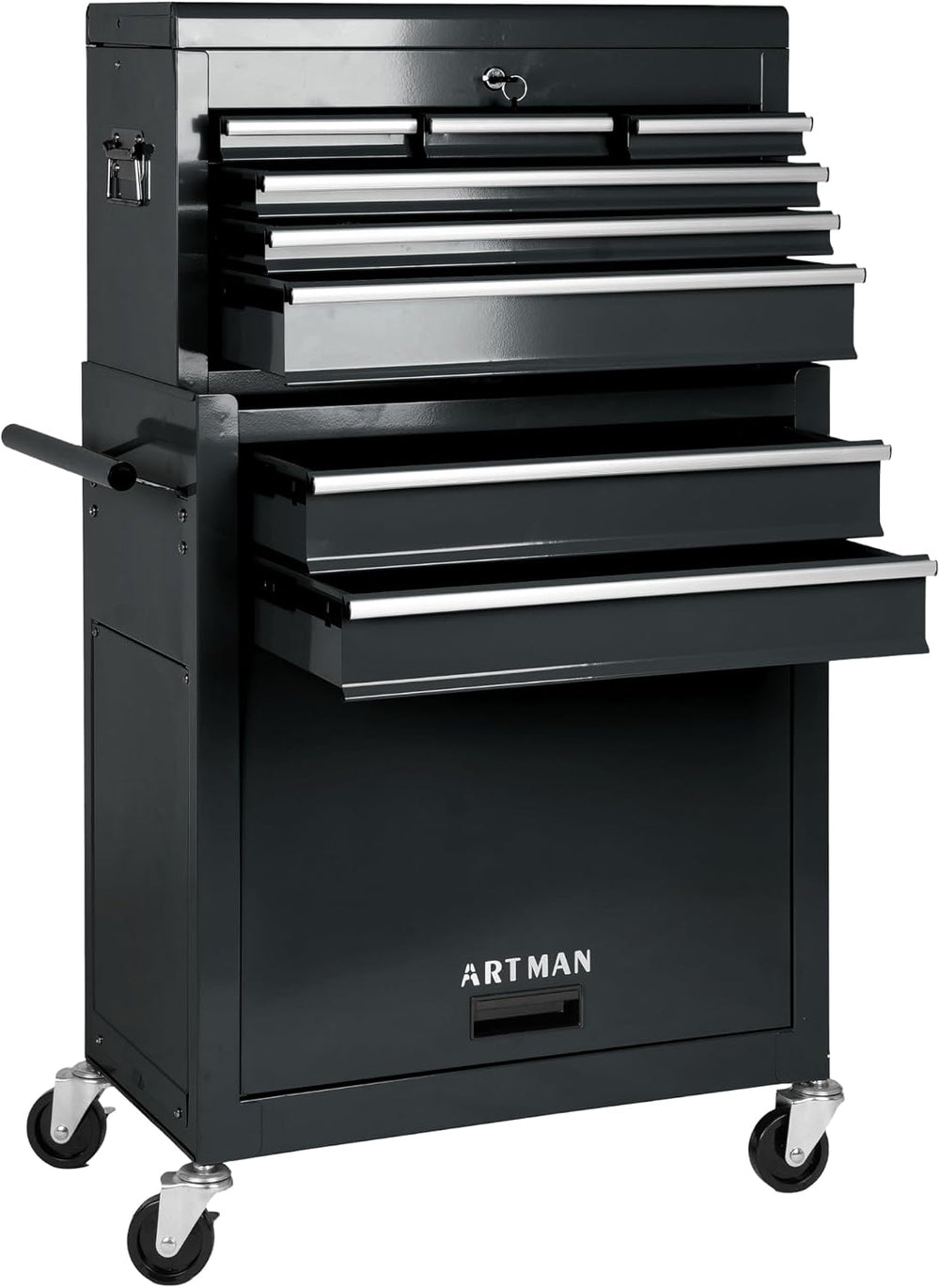 Maxority 8-Drawer Rolling Tool Chest with Lockable Wheels, Sliding Drawers, D...