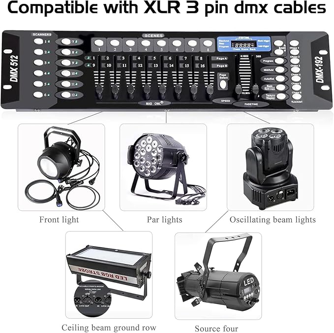 DMX Controller for dj Lights Dmx512 Light Controllers 192 Channel DMX Board