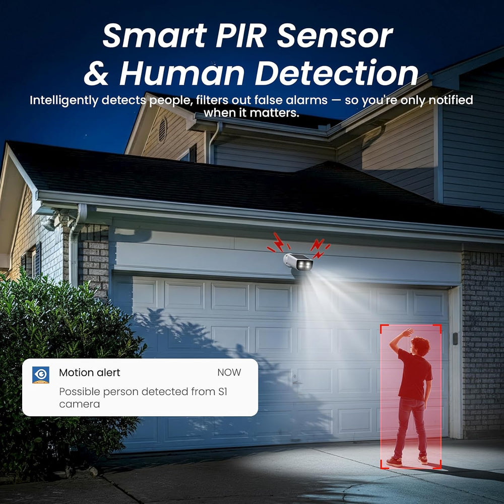 Cinnado 2K Security Cameras Wireless Outdoor with App Control, S1 (4Pack)