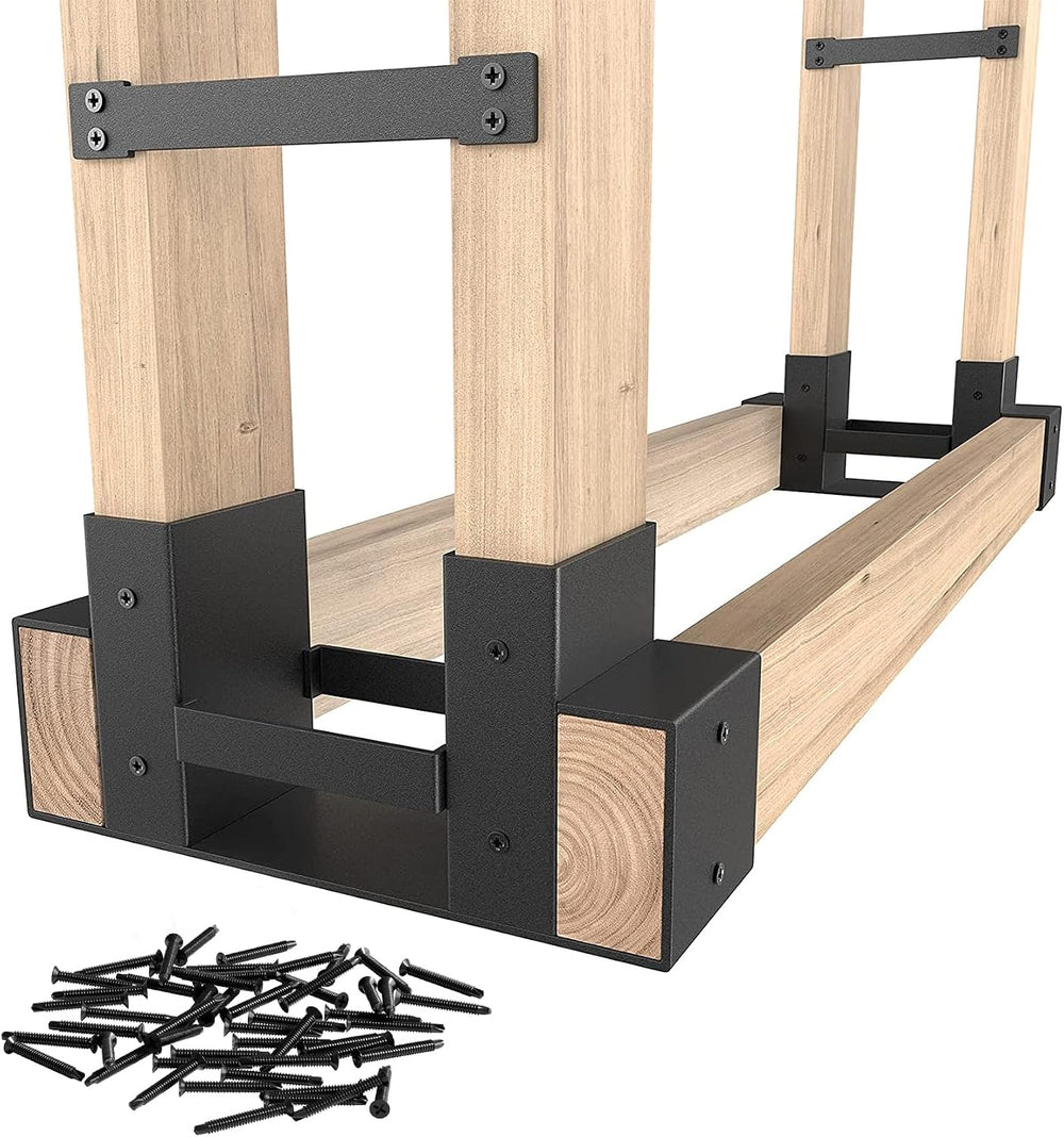 Mr IRONSTONE Firewood Rack Outdoor Indoor, Adjustable to ANY Length Firewood ...