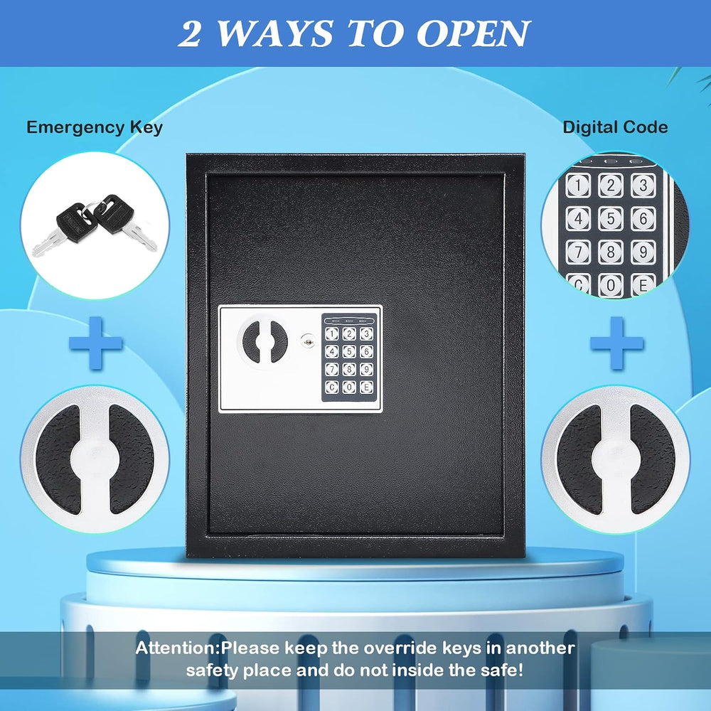 KYODOLED Digital Key Box, Wall Mount 60 Key Cabinet with Key Tags, Black