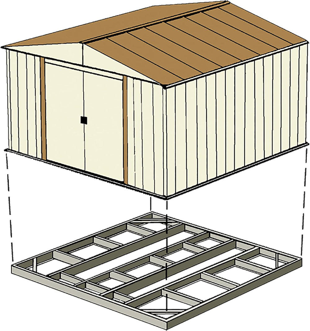Arrow FDN109 Storage Shed with Floor Base Kit for 8'x8', 10'x8...