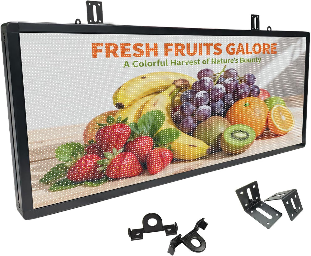 P6 Programmable LED Sign 40"x17", Outdoor Waterproof Digital Messag...