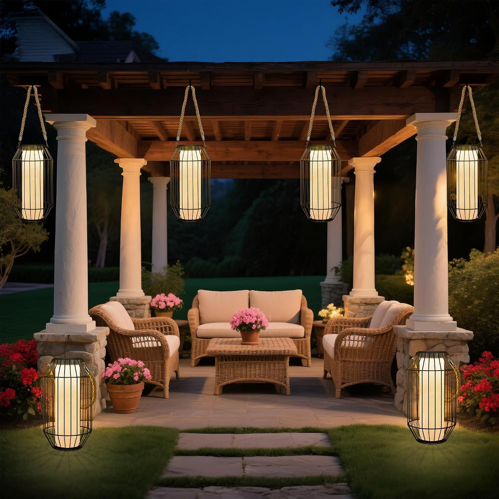 13.5" Large Decorative Metal Solar Outdoor Waterproof Lantern for Patio
