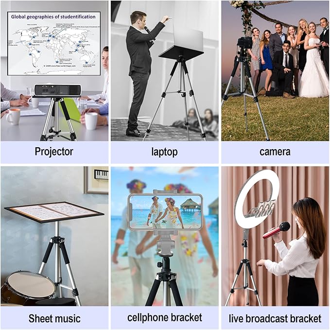 SKERELL Projector Stand Tripod Adjustable: Universal Laptop Standing Height