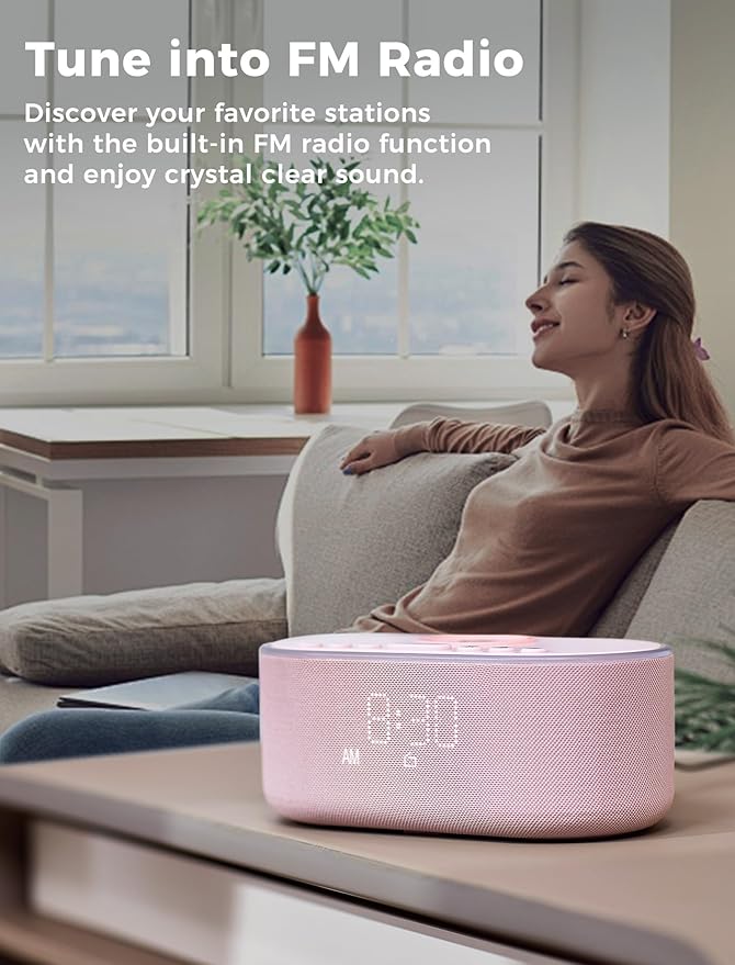 Odokee Wireless Charging Alarm Clock Radio: Qi Certified Fast Wireless Charger
