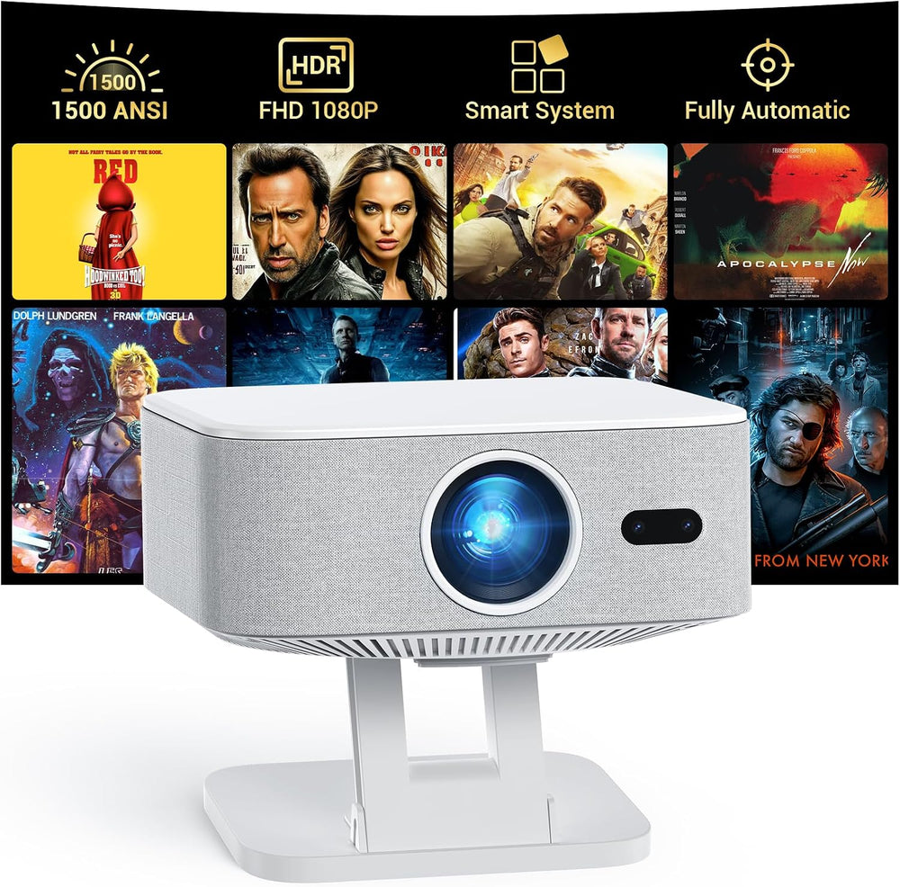 Smart Projector with Wifi and Bluetooth: NICPOW 4K Outdoor Projector,