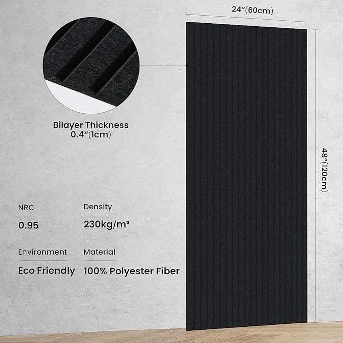5 Pack Acoustic Panels, Premium Wall Sound Absorbing Panels, Decorative Sound