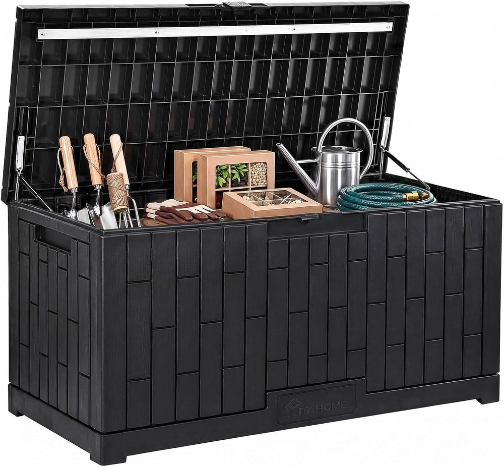YITAHOME Large Deck Box 120 Gallon Resin Outdoor Storage Box