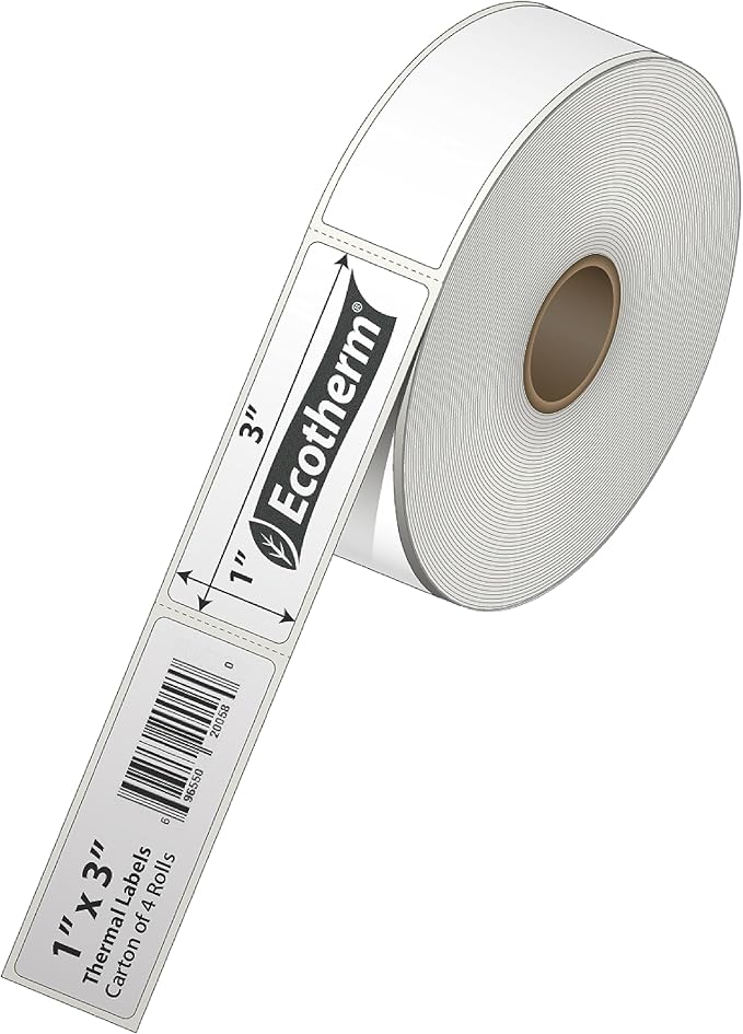 1" x 3" Thermal Labels | 4 Rolls | 2720 Labels | fits Zebra, Offnov...