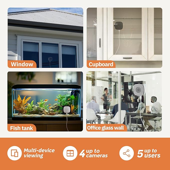 Girafit 3MP 2K Window Camera, 2.4GHz & 5GHz WiFi Indoor Cameras
