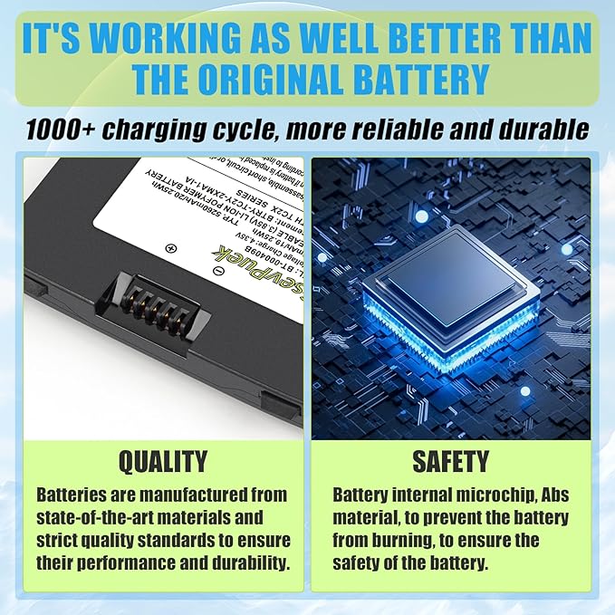 GsevPuek 5260mAh TC26 Replacement Battery,