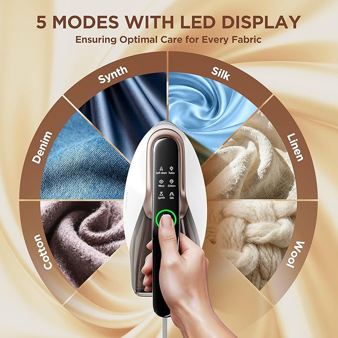 Newbealer Steam Generator Iron, 1500W Turbo Steamer