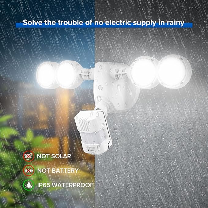 SANSI 40W 5000 LM LED Motion Sensor Outdoor Lights 5000K Daylight Super Bright