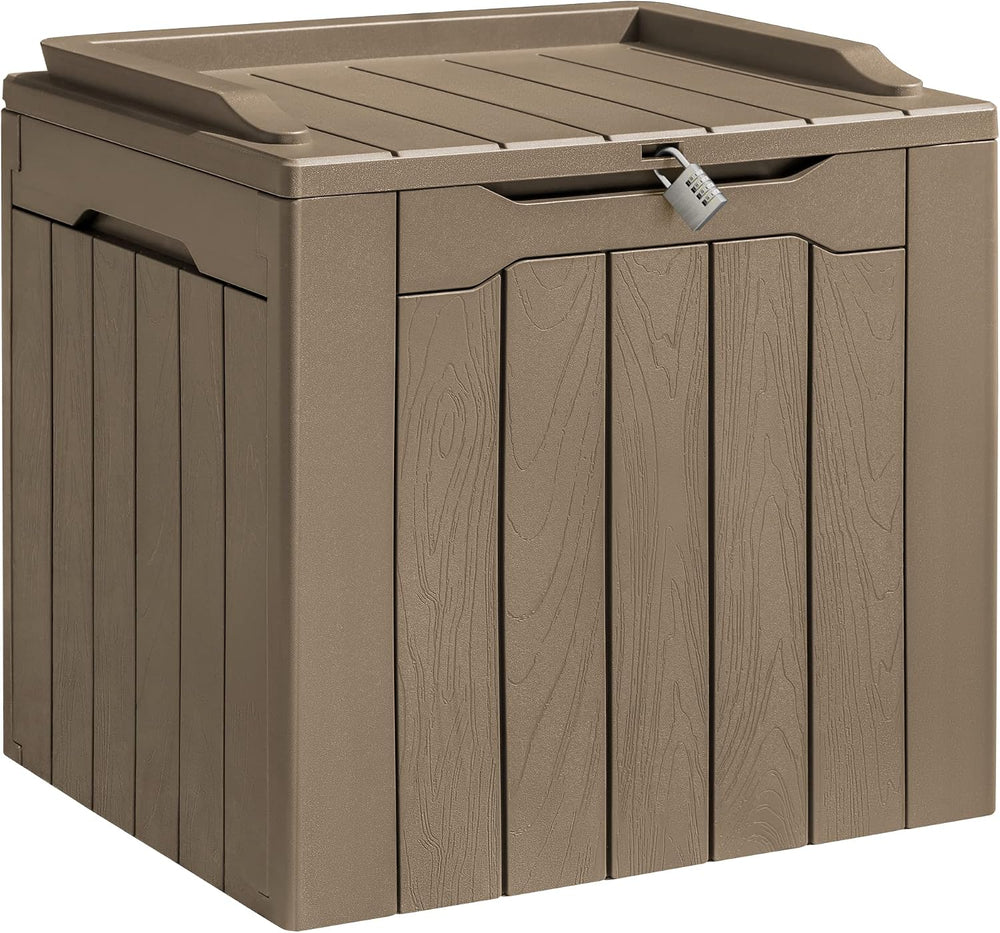 Homall 31 Gallon Resin Deck Box Waterproof Outdoor Storage Lockable Indoor Ou...
