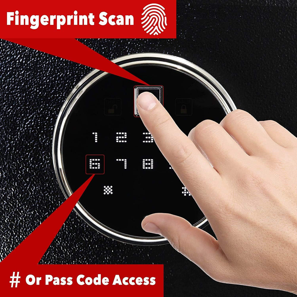 Intact Large Quick Access Biometric Fingerprint Gun Safe With Nex-Gen Full Ke...