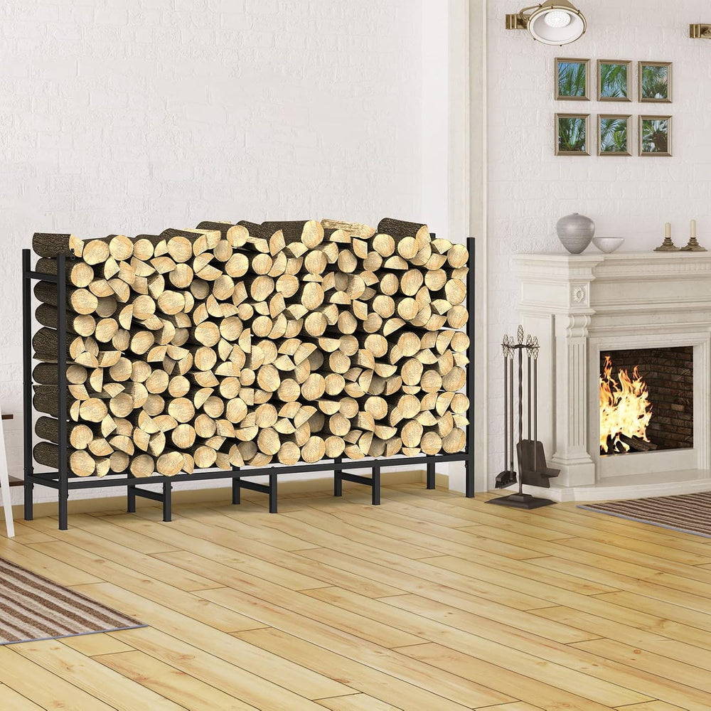 CADUKE Firewood Rack Outdoor with Cover 5.3ft Firewood Log Rack for Fireplace...