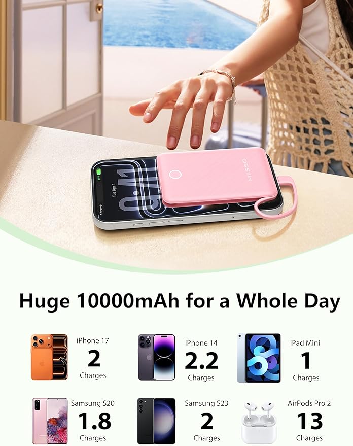 10000mAh Mini Portable Charger (2 Pack)