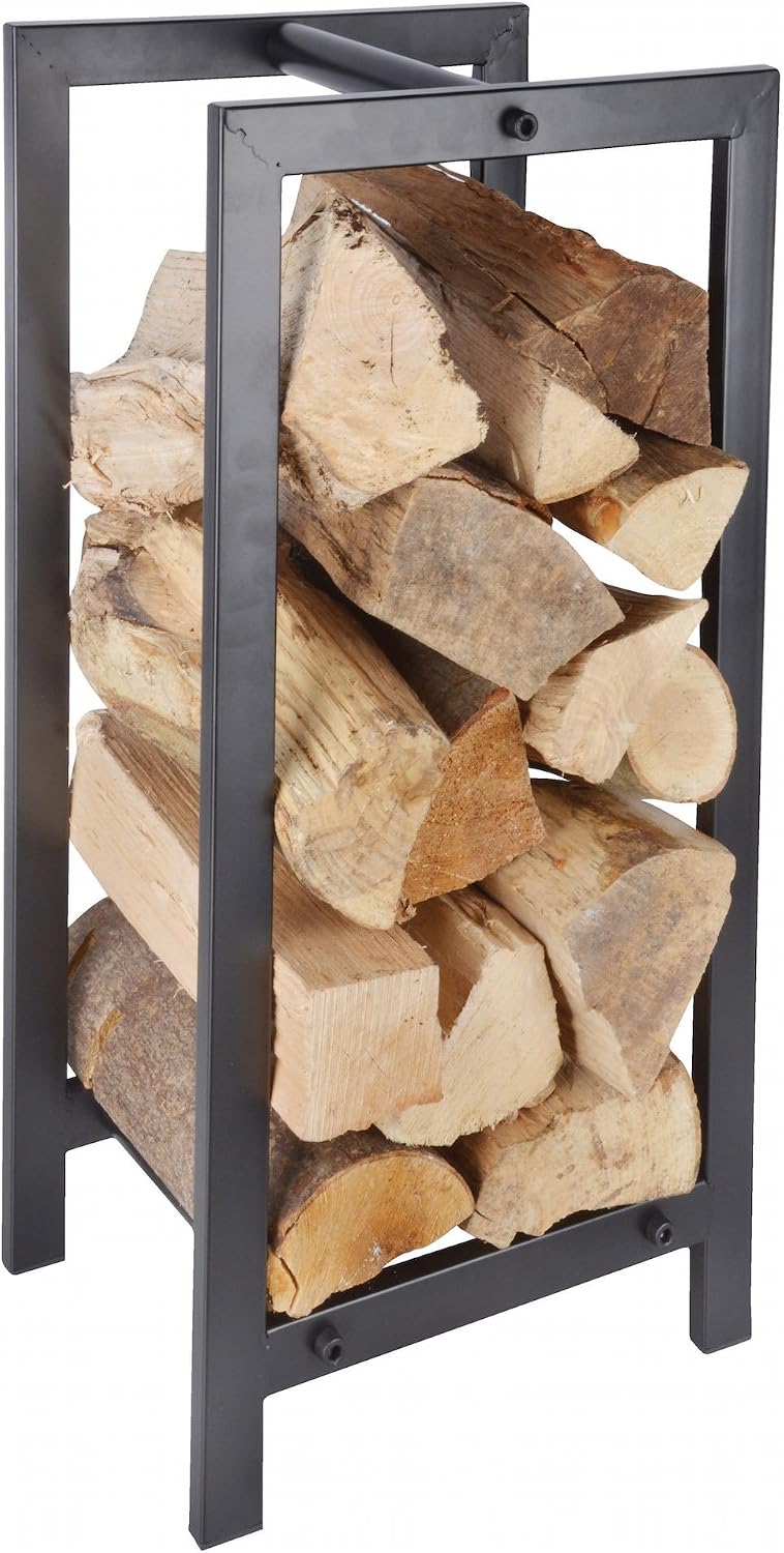 Esschert Design FF232 Wood Storage/Carrier - Powder Coated Steel
