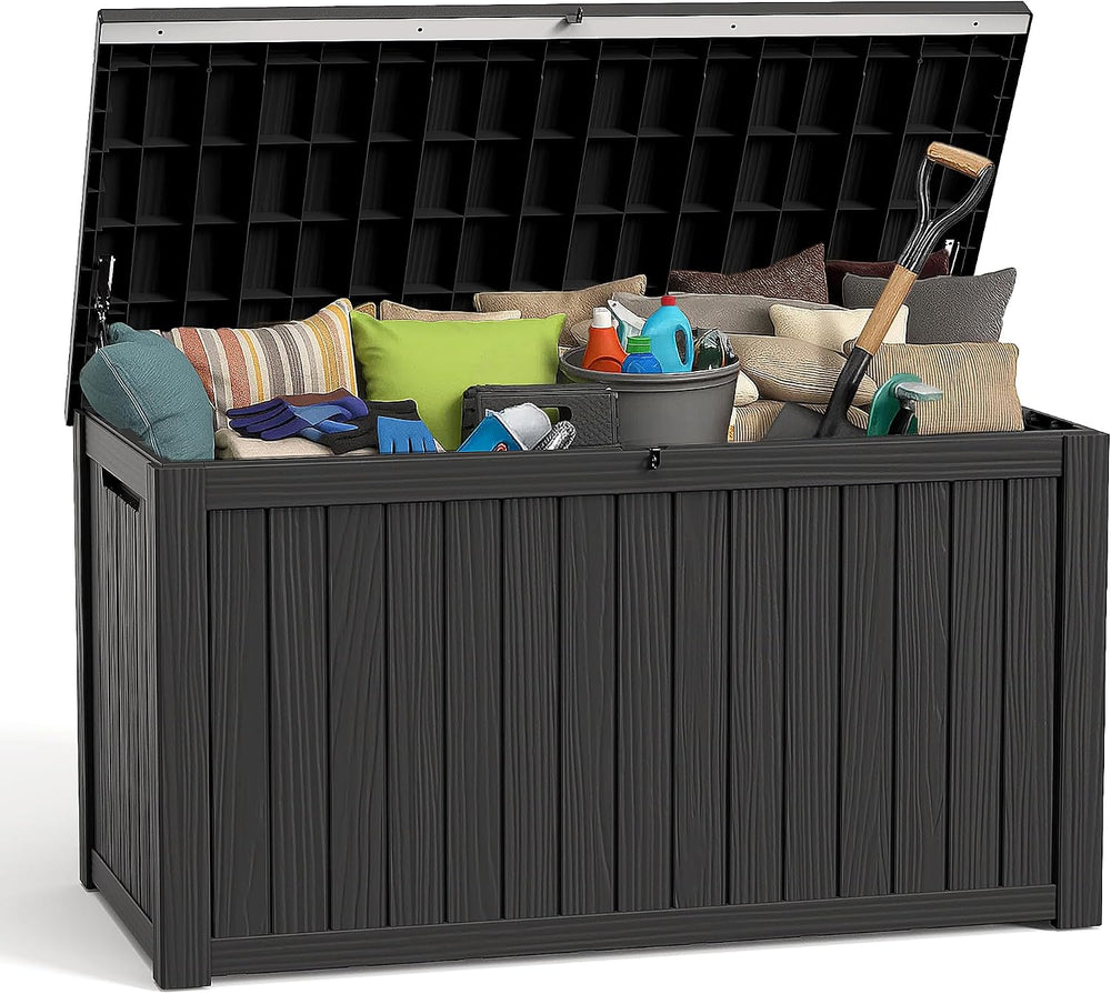 Deck Box Large Outdoor Storage for Patio Furniture, Outdoor Cushions, Garden ...
