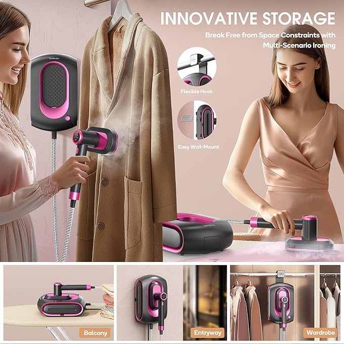 Newbealer 2In1 Pro Steam Station Iron, 1550W Turbo 3-level Steam & 3 Dry ...