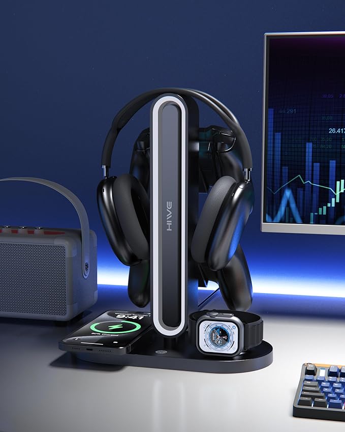 HiWe Universal RGB Gaming Headphone Stand