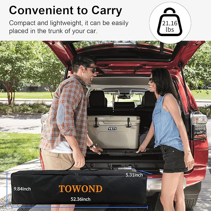 Outdoor Projector Screen with Stand, TOWOND 200 Inch Portable Projection Screen