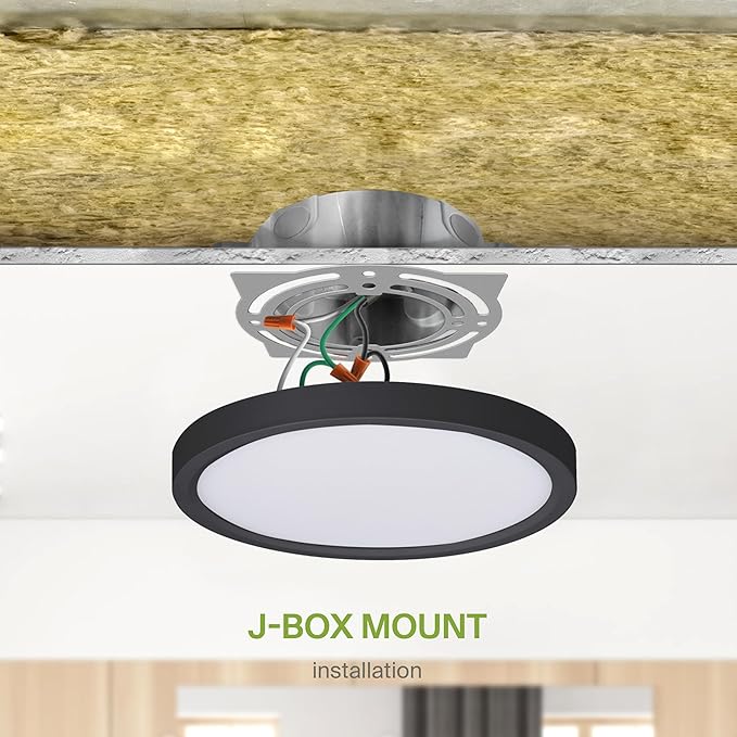 ASD LED 7" Round Flush Mount Ceiling Light Fixture, Low Profile Surface ...