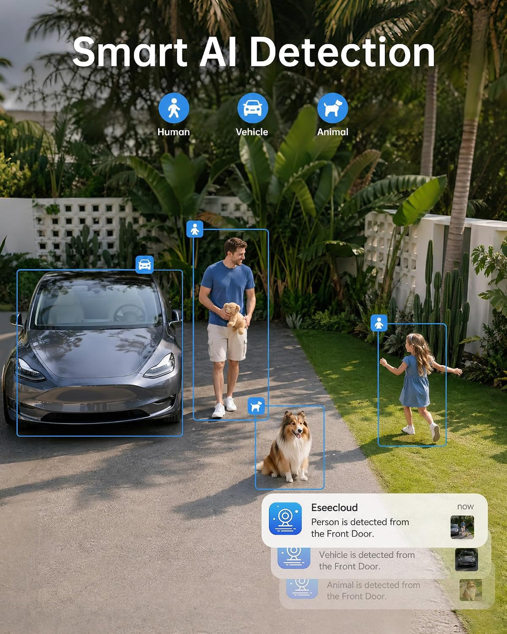 2K Solar Security Camera, 5G&2.4G Wi-Fi Outdoor Camera Wireless