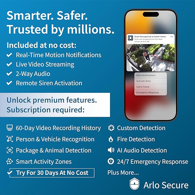 Arlo Wired Floodlight Camera, Home Security Camera