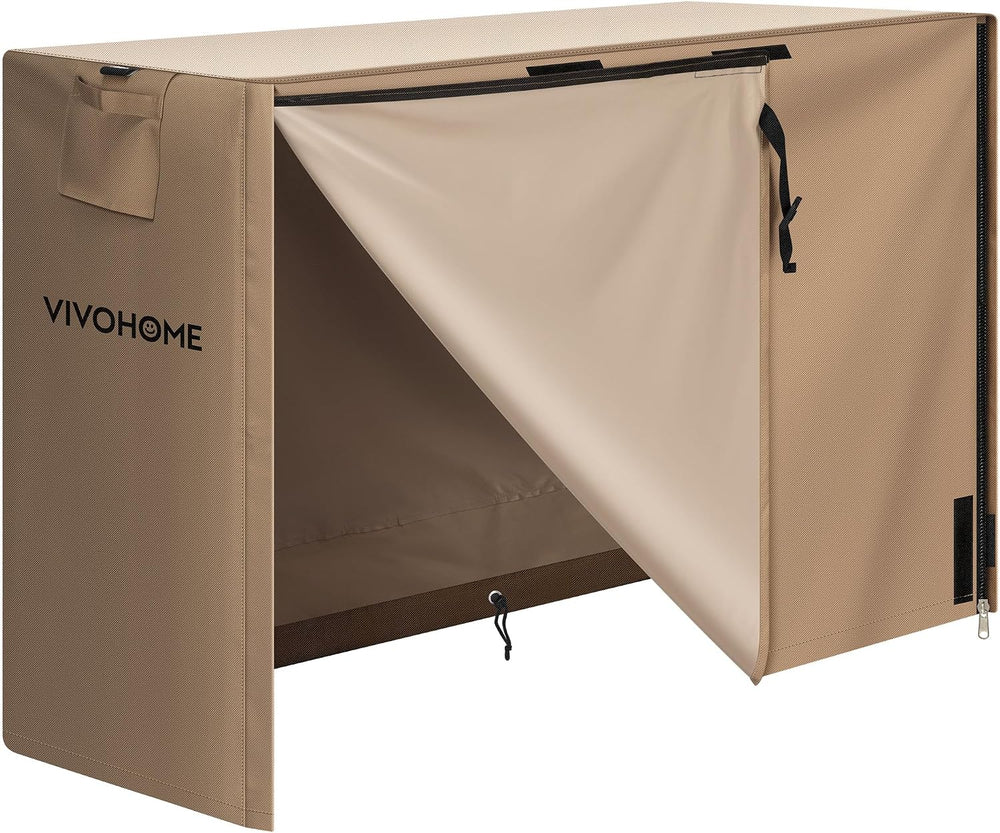 VIVOHOME 5ft Waterproof Outdoor Firewood Log Rack Cover, Brown