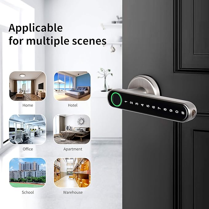 Smart Lock, CATCHFACE Fingerprint Door Lock TTLock Smart Door Knob Smart Door