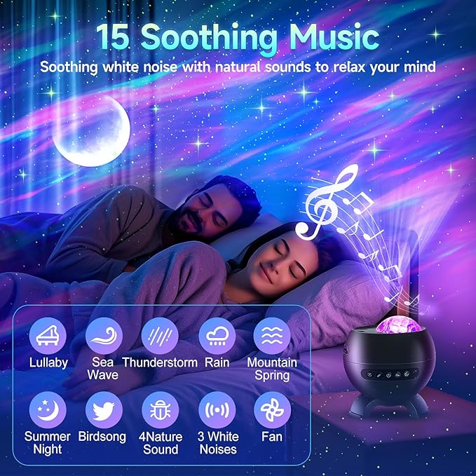 Northern Galaxy Light Projector, 300+Modes & 5 Films Star Projector, 15 W...
