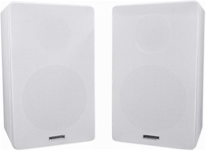 Rockville 2 RockShelf 68W 400w White 6.5" Home Theater Bookshelf Speaker...