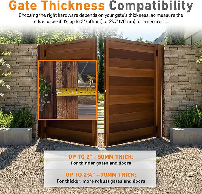 GateMate Long Throw Gate Lock 1490096, Euro Profile Keyed Both Sides Gate Lock