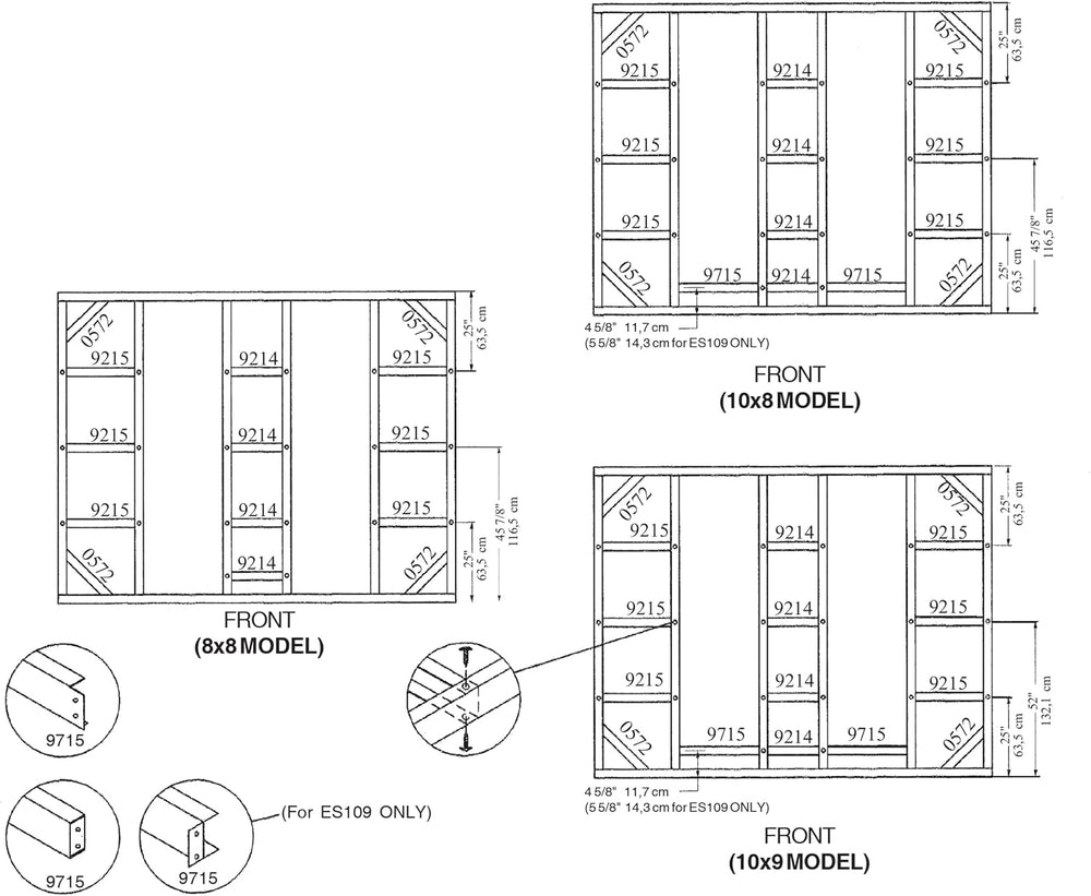Arrow FDN109 Storage Shed with Floor Base Kit for 8'x8', 10'x8...