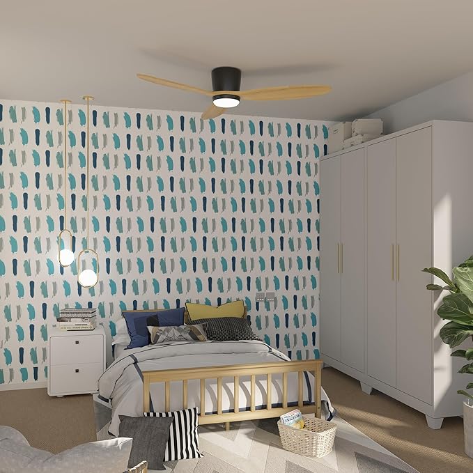 OUATER Flush Mount Ceiling Fan