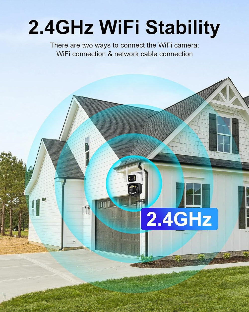 6MP Dual Lens 2.4GHz WiFi Security Camera Outdoor PTZ