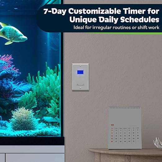 TOPGREENER Digital Astronomic Timer Switch, 7-Day Programmable Sunrise Sunset